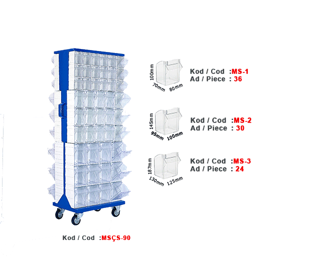 Çekmeceli Kutu Standlar - MSÇS-90 | Çekmeceli Kutu Standları