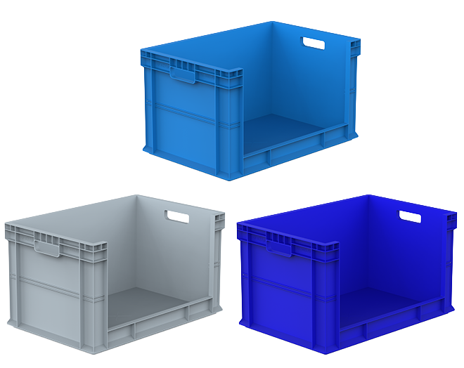 400 X 600 mm Önü Açık Kasalar - AX-3403 AVU Ölü Açık Plastik