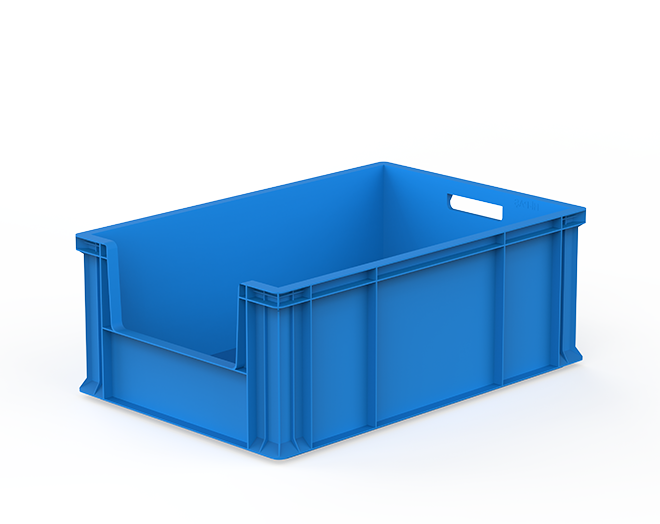 Plastic Carrying Crates - HP-4622 AV Open Front Crate, open front