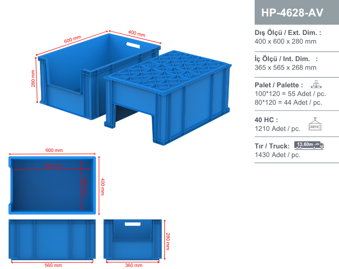 新品・未開封Peep Plastic Partition blu-ray box Plastic Carrying Crates - HP-4628 AV Open Front Crate, open front
