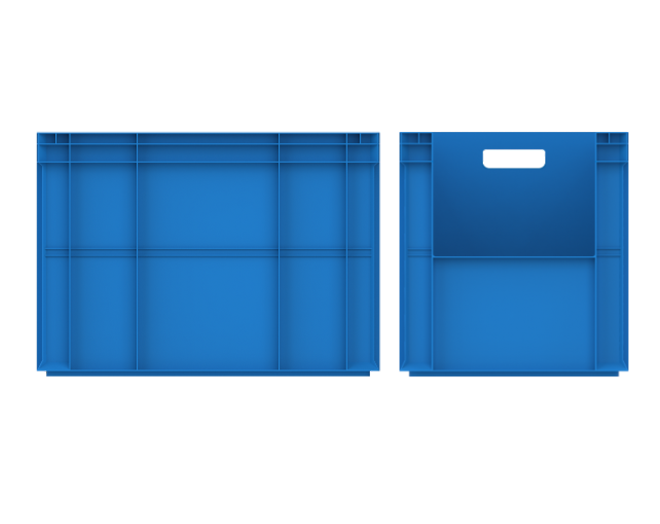 Plastic Carrying Crates - HP-4642 AV Open Front Crate, open front