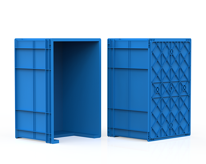 Plastic Carrying Crates - HP-4642 AV Open Front Crate, open front